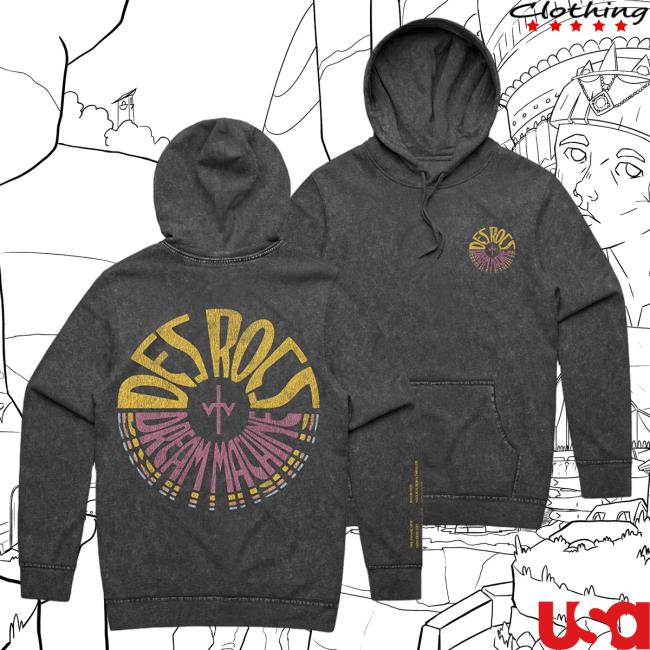Official Sumerian Merch Des Rocs Dream Machine Mineral Wash Long Sleeve Tee