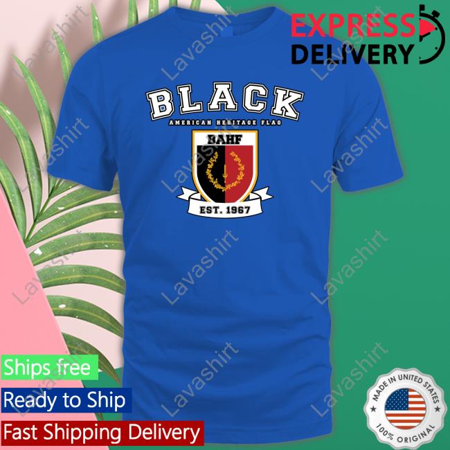 Official Blackletics Varsity Black American Heritage Flag Tee