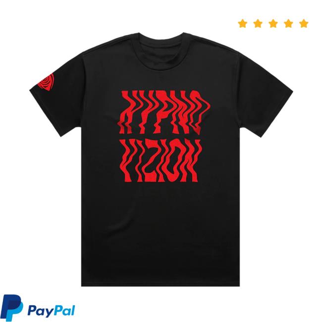 Official Rezz Shop Hypnovizion Time Ripple Flocked Black Shirts