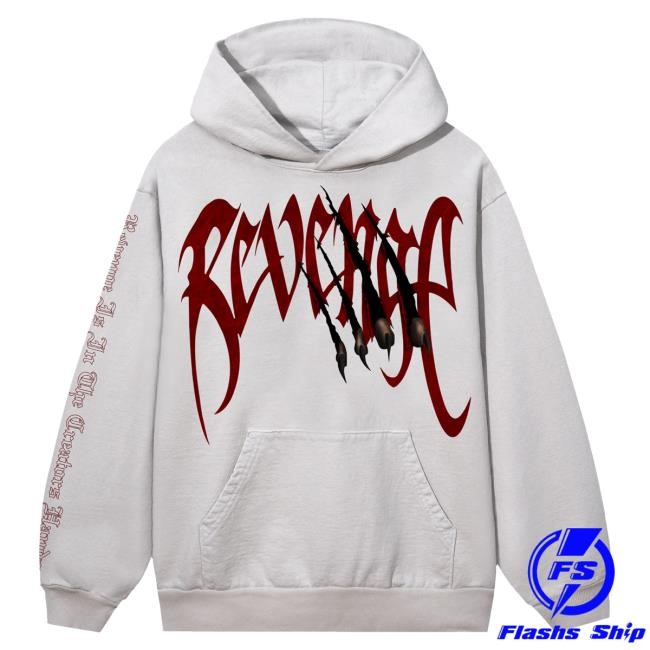 Official City Morgue Merch Revenge X City Morgue Arch Logo Claw Crew neck Cement/Red City Morgue Clothing