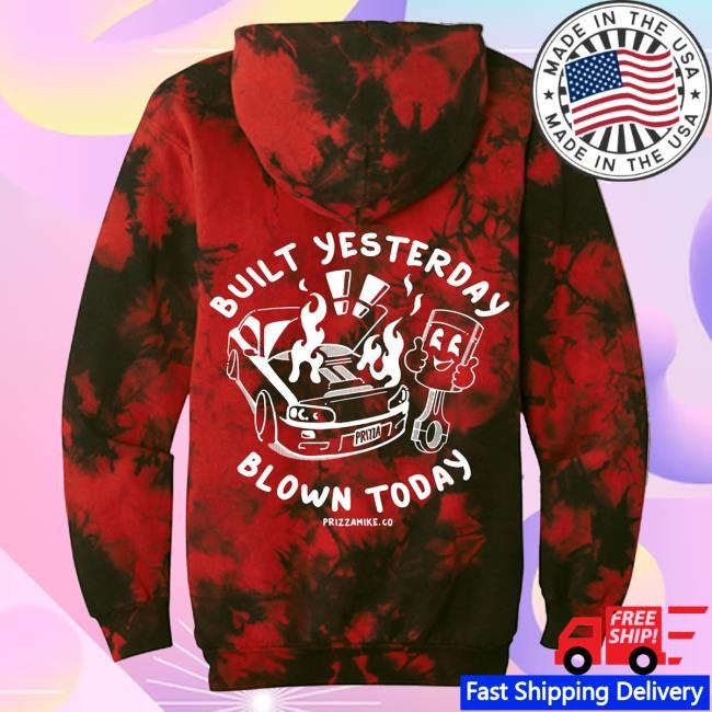 Built / Blown Red Dye Popover Hoodie Official Prizzamike