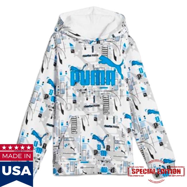 Official Handball Store Futbol Emotion Puma Essentials Futureverse Aop White Tees Futbolemotion 3D All Over Print