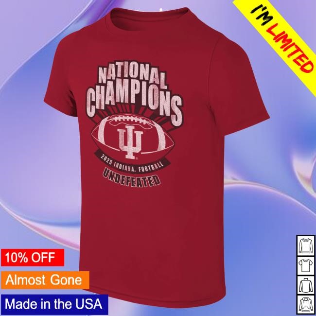 Authentic Youth T-Shirt Indiana Hoosiers 2025 National Champions NCAA