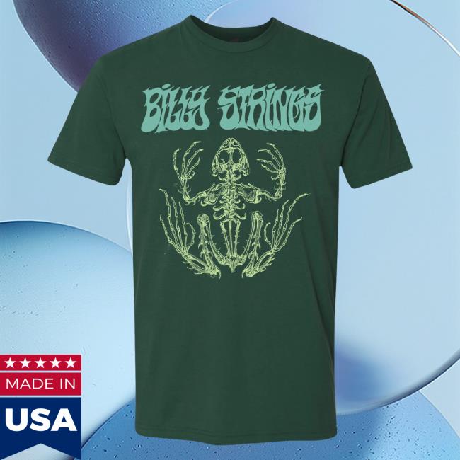 Official Billy Strings Merch Store Shop Rose Frog Skeleton Hot Shirt (Maarten Donders)