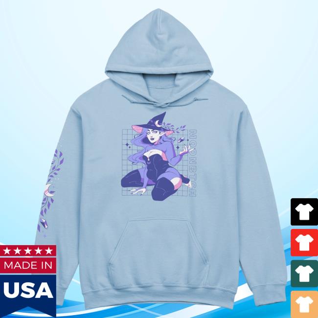 Crystal Pinup Hoodie New Light Blue