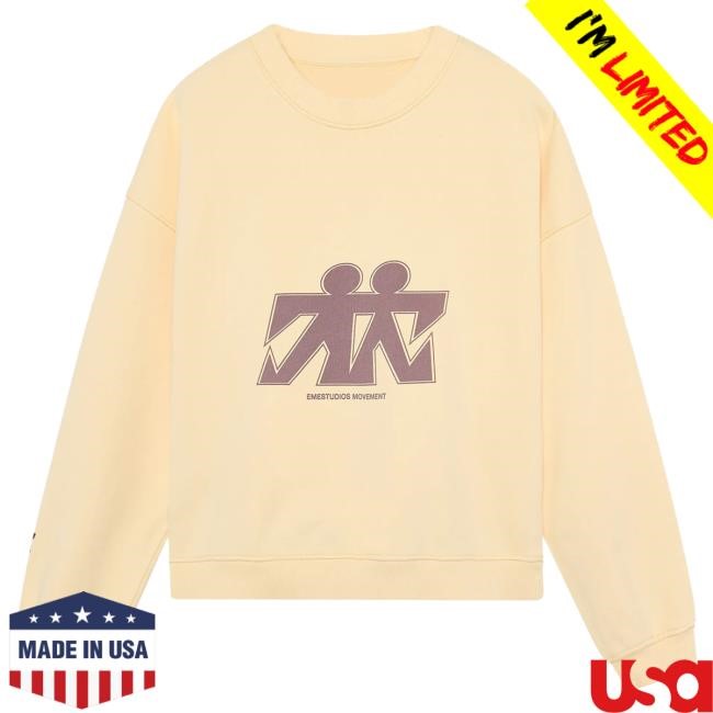Official Eme Studios Clothing Store Mbuddy Grey Oversized Sweaters EmeStudios Official Eme Studios Clothing Store Mbuddy Grey Oversized Pullover Sweatshirt EmeStudios