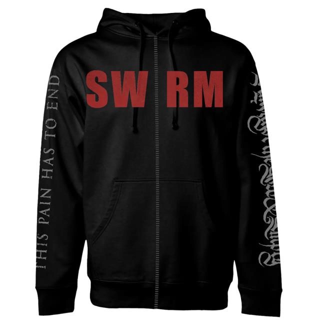 Official Indie Merch Store Shop Signs of the Swarm SWRM Zip Popover Hoodie Indiemerchstore