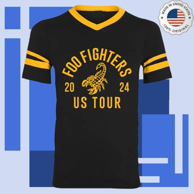 Official Foo Fighters Merch 2024 Tour Foo Fighters 2024 Us Tour Tee - Jaffee Popover Shirt