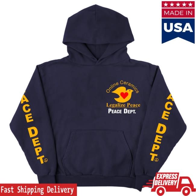 Official Online Ceramics Legalize Peace Navy Pullover Hoodie