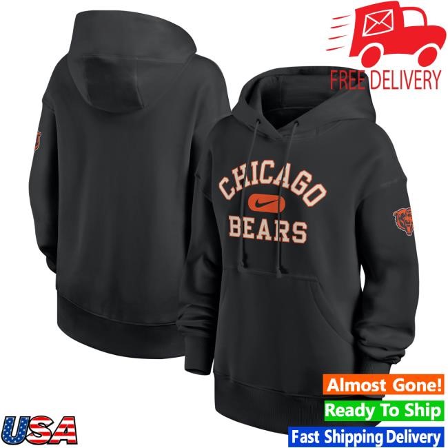 Nike Chicago Bears Womens Oversized Hoodie Trend Legacy Phoenix NFL Fan Gear Us