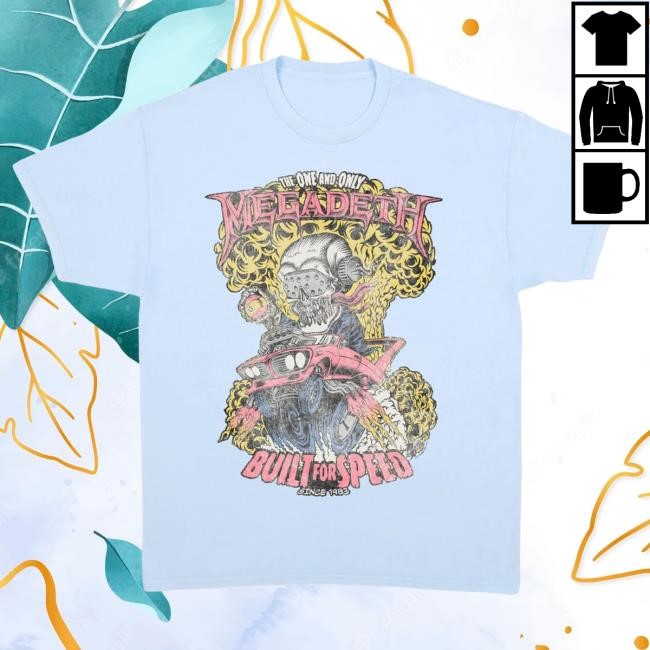 Official Complex Merch Store Screen Stars Megadeth - Built 4 Speed SS Hot Shirt