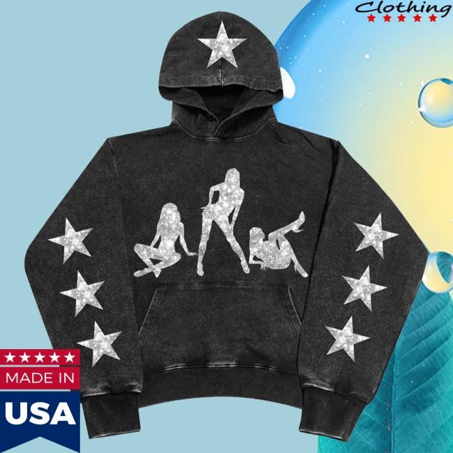 Official Noissey Merch Noissey High quality Midnight Stars Sparkle Black Washed Print Hoody