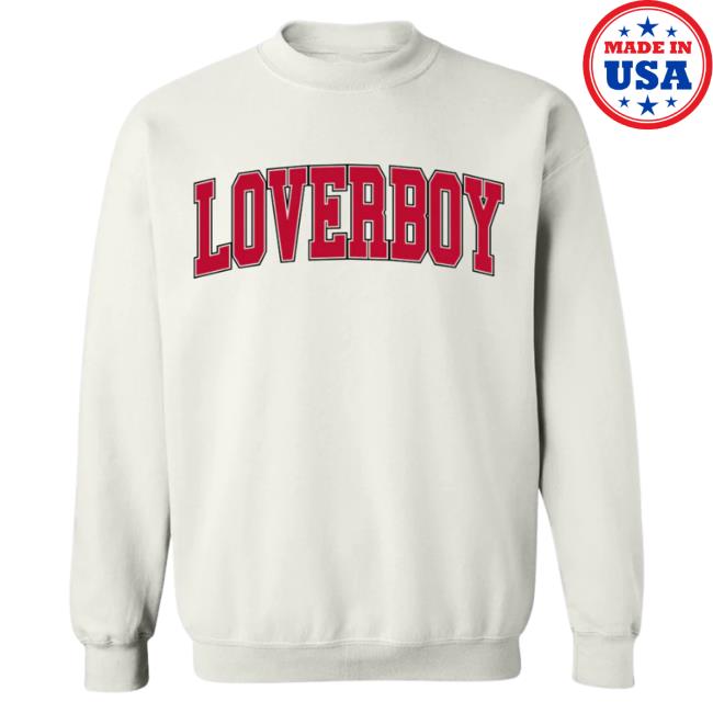 Official Loverboy Merch I Love WI Crew neck Sweatshirt