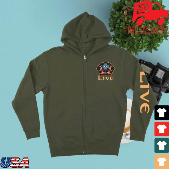 Live Cross Moons Zip Hoodie