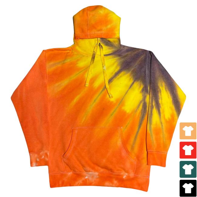 Official The Tie Dye Company Orange Sunflower Tie Dye Hoodies