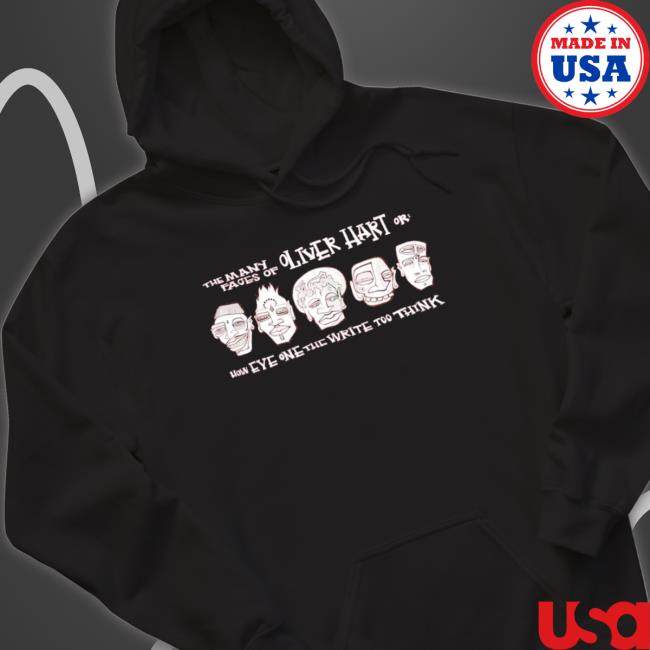 The Many Faces Of Oliver Hart How Eye One The Write Too Think Sweatshirts