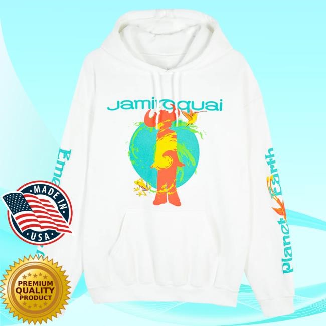 Jamiroquai Emergency on Planet Earth White Popover Hoodie