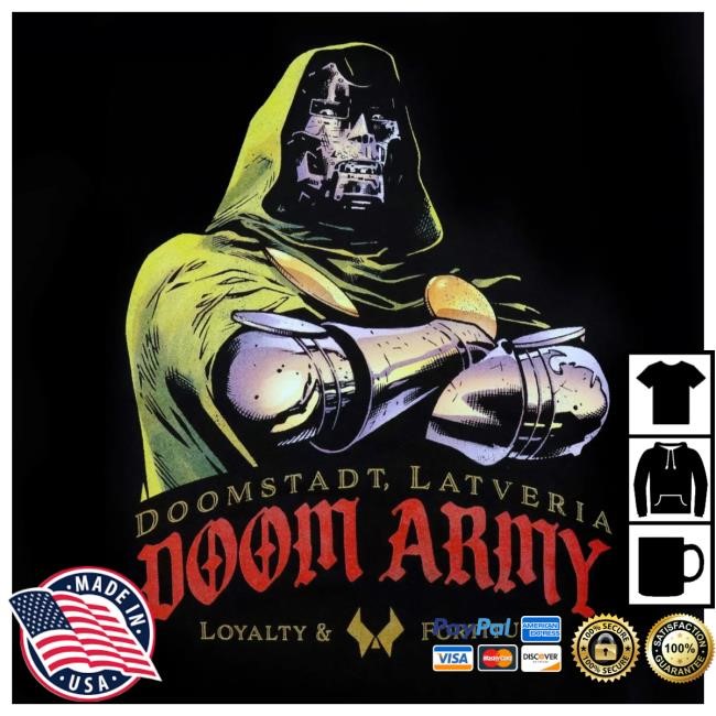 Official Heroes And Villains Forge Series Marvel Doctor Doom Army Forge T Shirt