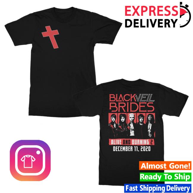 Official Black Veil Brides Merch Store Black Veil Brides 12/11 Event T-Shirt Black Veil Brides Clothing Shop