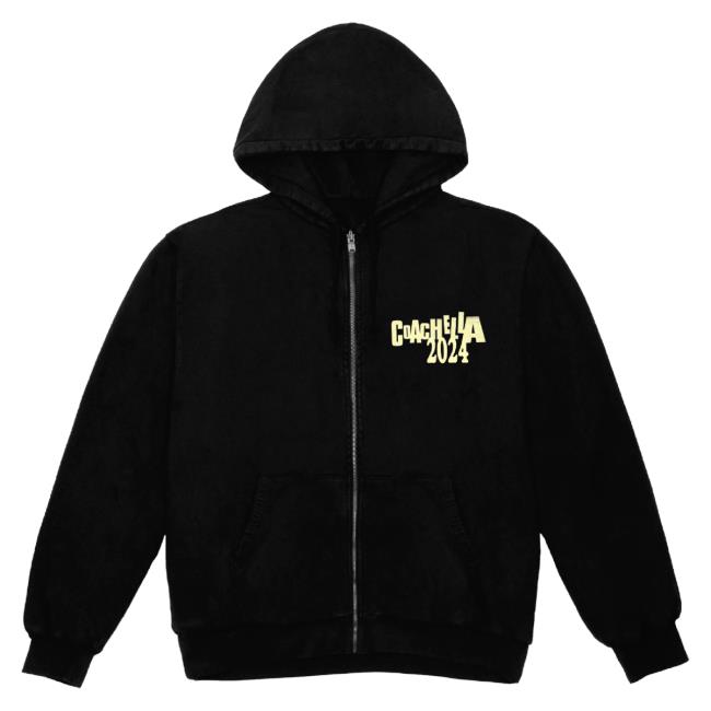 Official Coachella Merch Store Shop Sunrays 2024 Lineup Zip Attractive Hoodie