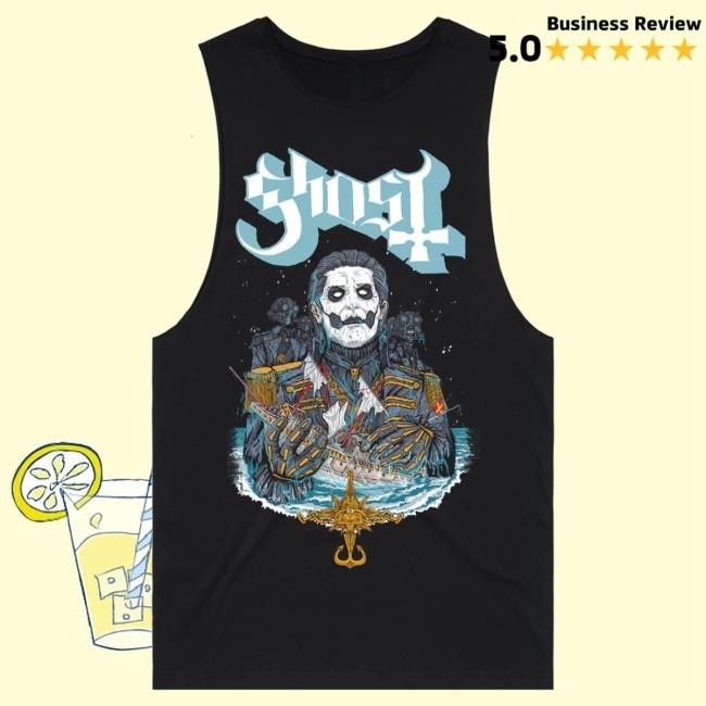 Official Ghost Merch Store Ghost Band Rock Papa Van Der Decken Muscle T Shirt
