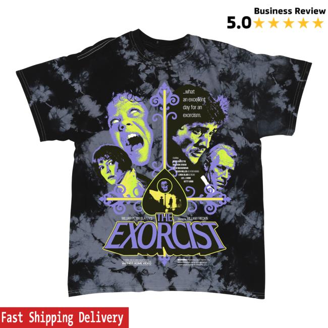 Official Studiohouse Designs The Exorcist Tie Dye Shirt 2023 Unclean Spirit (Grey)