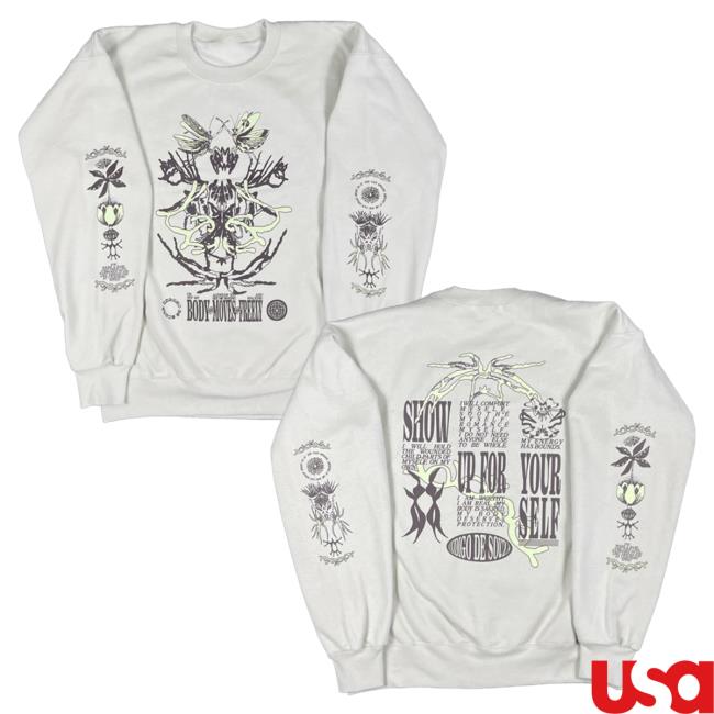 Official Hello Merch Indigo De Souza Self Love Sand Sweatshirts HelloMerch