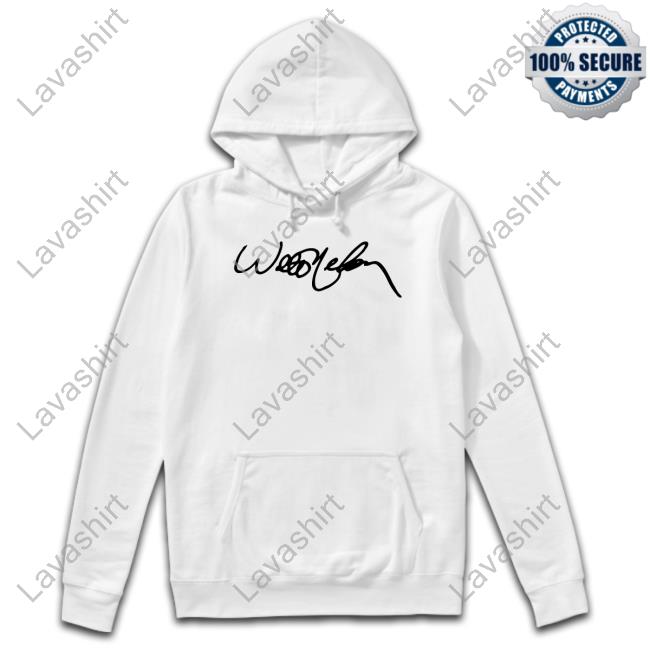 Nelson Merch Willie Nelson Signature White Hooded Sweatshirt Willienelson