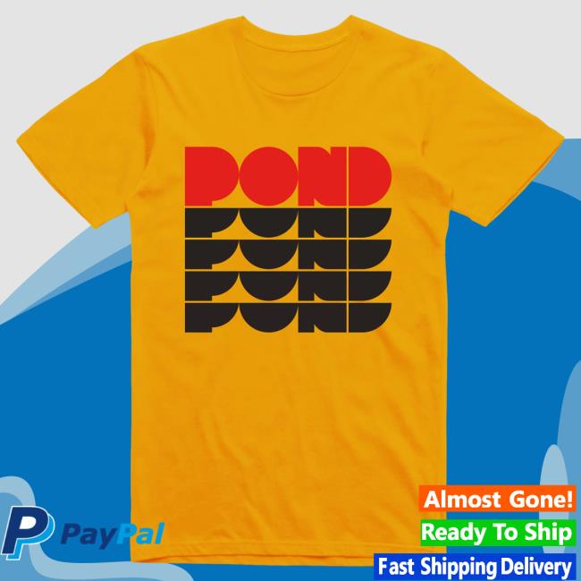 Official Pond Band Repeat Logo / Gold Hot Shirt
