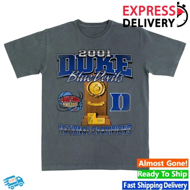 Vintage Duke 2001 National Champions Heavy Tee by Slam Goods NCAA Icon Slam Goods Heritage Duke 2001 Champions Heavy Tee – NCAA Timeless Fan Legacy