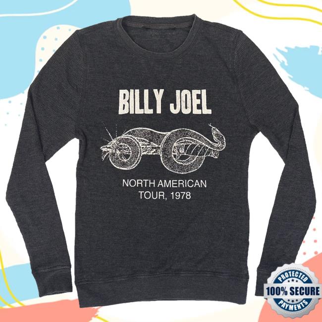 Official Billy Joel Merch Store Billy Joel Snake And Dagger Long Sleeve T-Shirt Billy Joel Apparel Clothing Shop