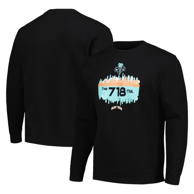 Official Ny Liberty Merch Store Unisex Stadium Essentials Black New York Liberty Cities Pull Over Hoodie Ny Liberty Apparel Shop