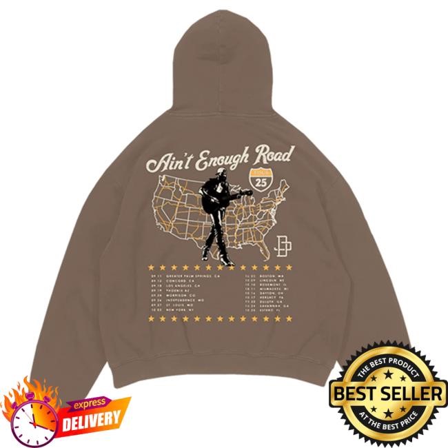 Limited Edition Jordan Davis Ain’t Enough Road U.S. Tour Map Hoodie