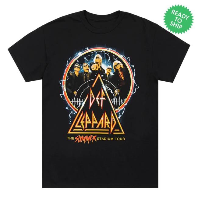 Official Def Leppard Merch Store Clothing The Summer Stadium Tour 2024 Top Shirt DefLeppard