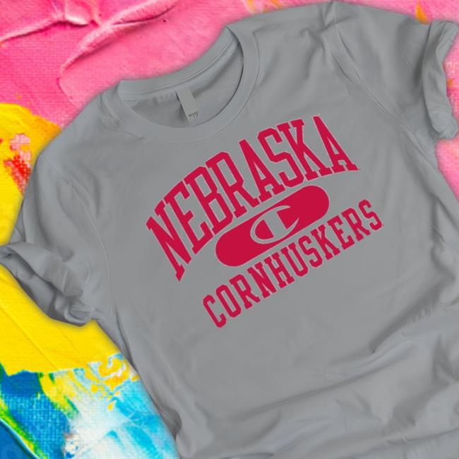 Champion Nebraska Huskers Arch Pill Tee Shirt