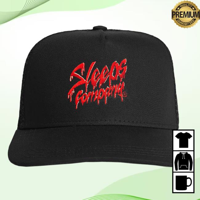 Official While She Sleeps Merch Bar Leeps Company Trucker Black Cap Black MerchBar