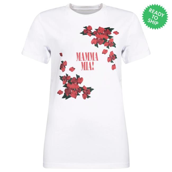 Official ABBA The Museum Merch Shop Mamma Mia Flower New T Shirt