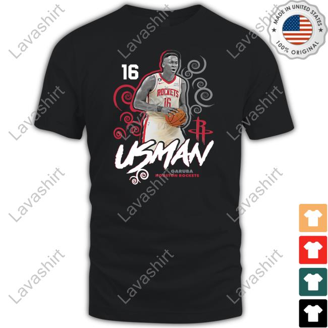 Usman Garuba Houston Rockets Fanatics Player Name & Number Competitor Shirt