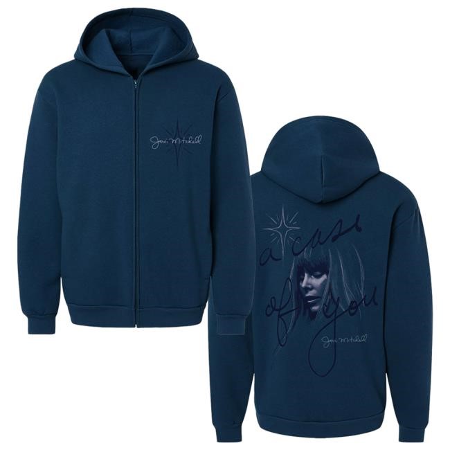 Joni Mitchell Merch Case of You Zip Hoodie Joni Mitchell Shop