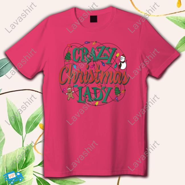 Hillbillies Apparel Merch Crazy Christmas Lady Tee Shirt