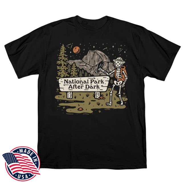 Official Fanjoy Merch National Park After Dark Npad National Park Black Bear Top Shirt