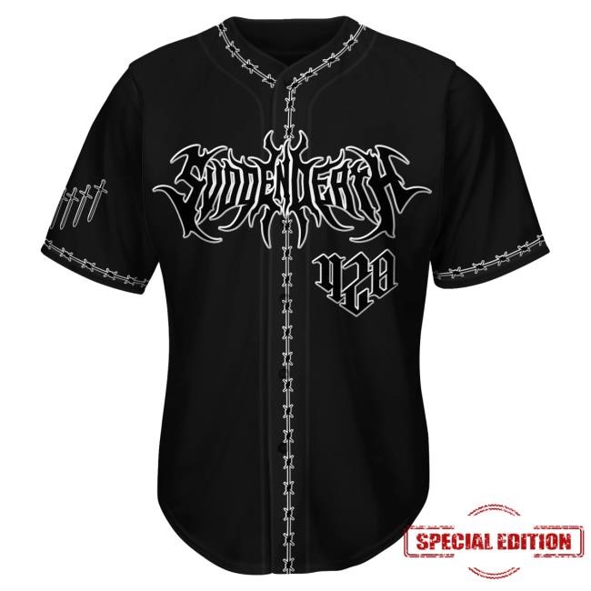 Official Svdden Death Merch Svdden Death 420 Baseball Jersey (Runs Small) Tees SvddenDeath