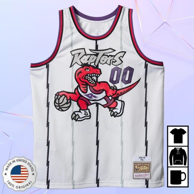 Official Complex Merch Store Shop NBA Playboi Carti X M&N Jersey Toronto Raptors 1998 - White New Shirt