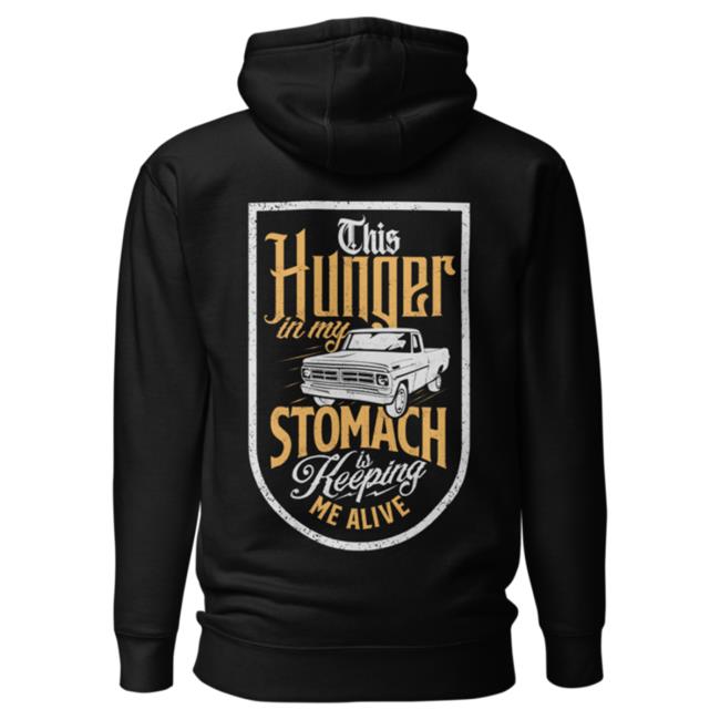 Official Overtime Music Montana Merch Overtime This Hunger In My Stomach Is Keeping Me Alive Crew Black Over Time Store