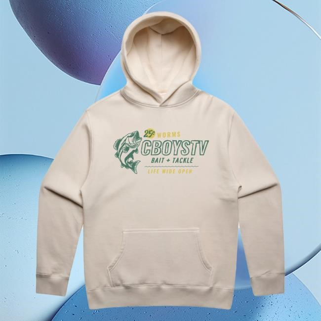 Official Cboystv Merch Bait and Tackle Pullover Hoodie Cboys Tv