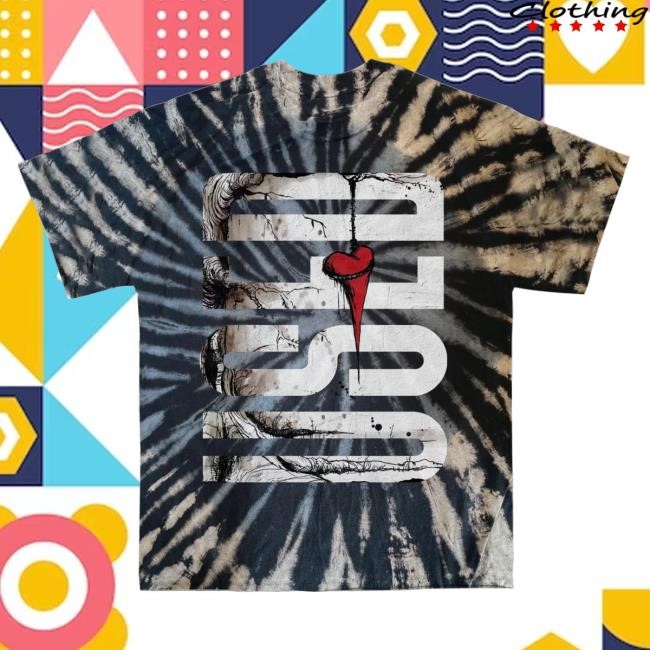 The Used Shop Merch Vertical Heart Dye T Shirt