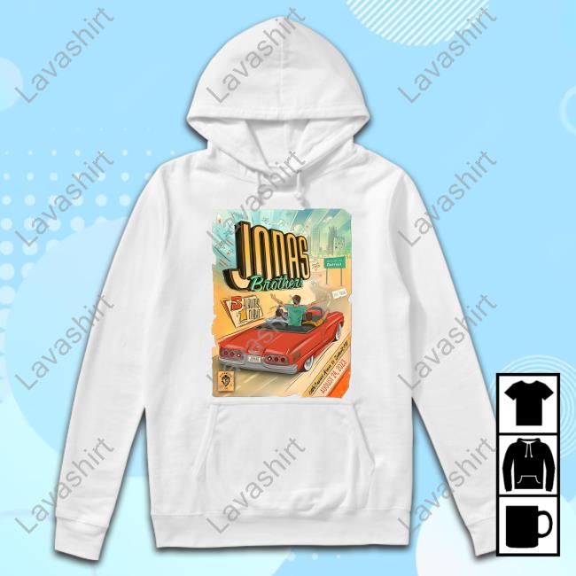 Jonas Brother Merch The Tour Detroit Hooded Sweatshirt