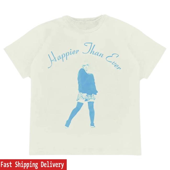 Official Interscope Records Billie Eilish Merch Store Happier Than Ever Cloud Tour T-Shirt Billie Eilish Apparel Clothing Shop