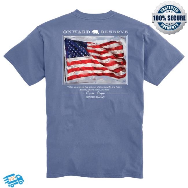 White American Flag Tee Old Glory Onward Reserve