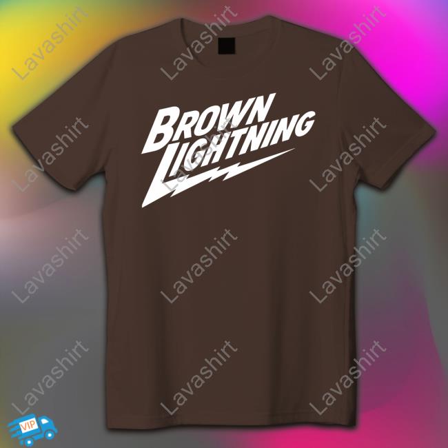 Brown Lightning T Shirt